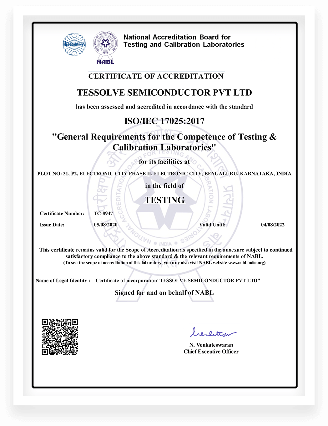 Certificate TC 8947 Img