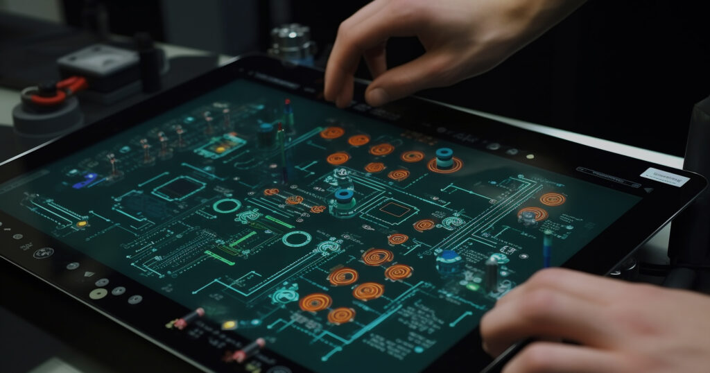 Human Hand Skillfully Soldering Complex Circuit Board Generated By Ai 1