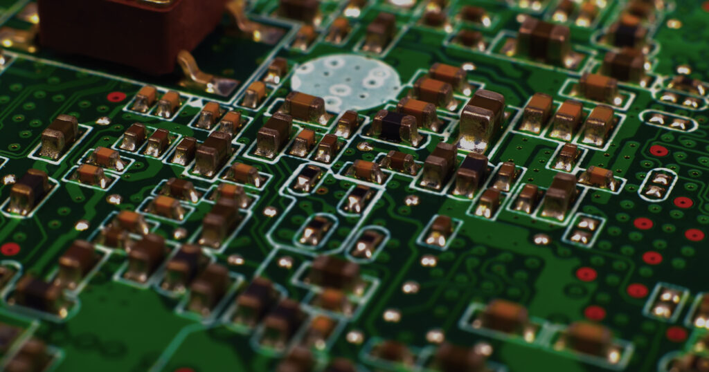 Circuit Board With Microchips 1
