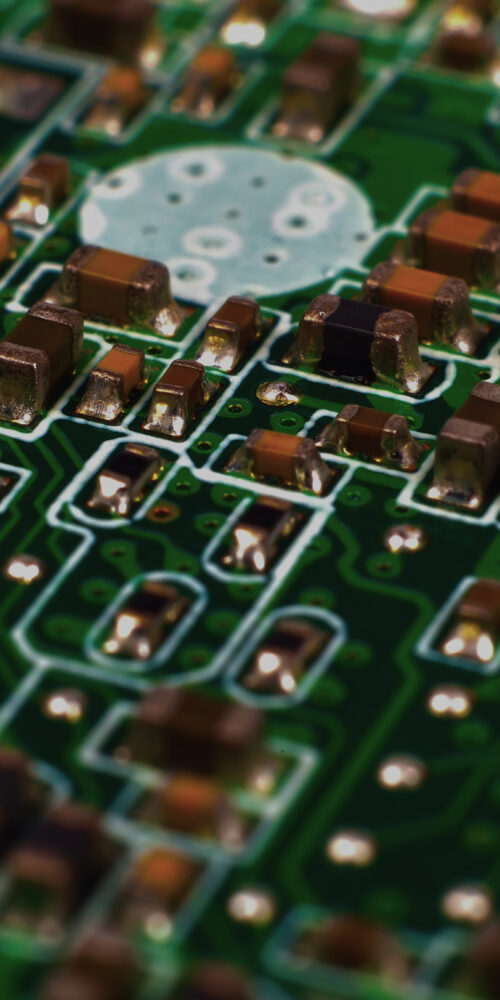 Circuit Board With Microchips 1