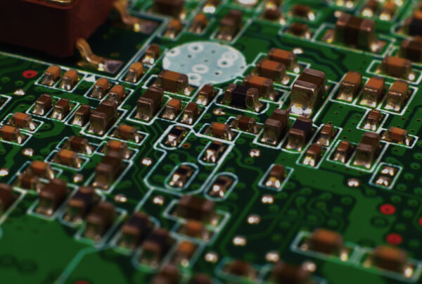 Circuit Board With Microchips 1