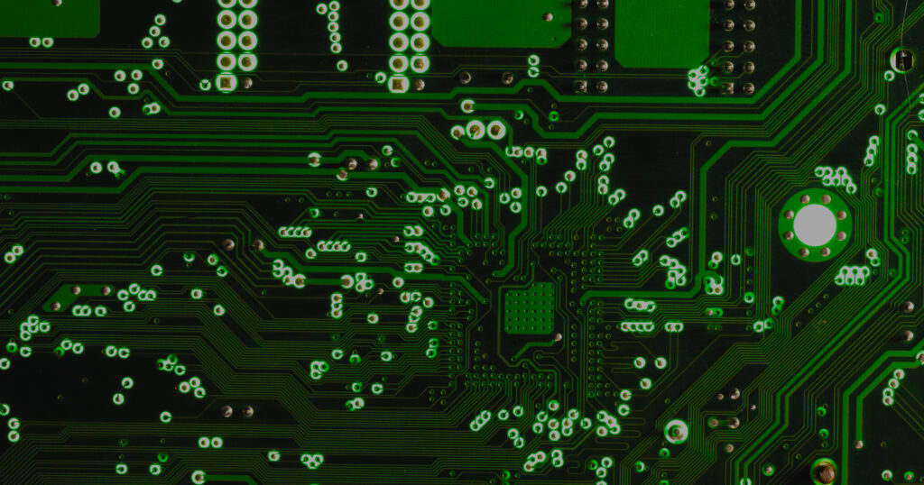 Selective Focus Printed Circuit Board Close Up 1