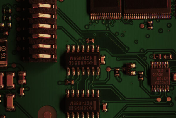 Top View Circuit Board Close Up 1