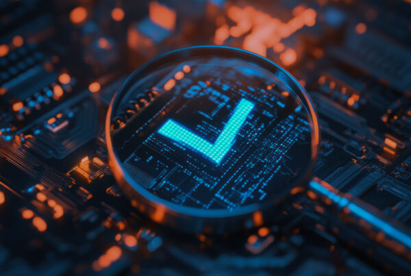 Magnifying Glass Circuit Board With Check Mark 1 2