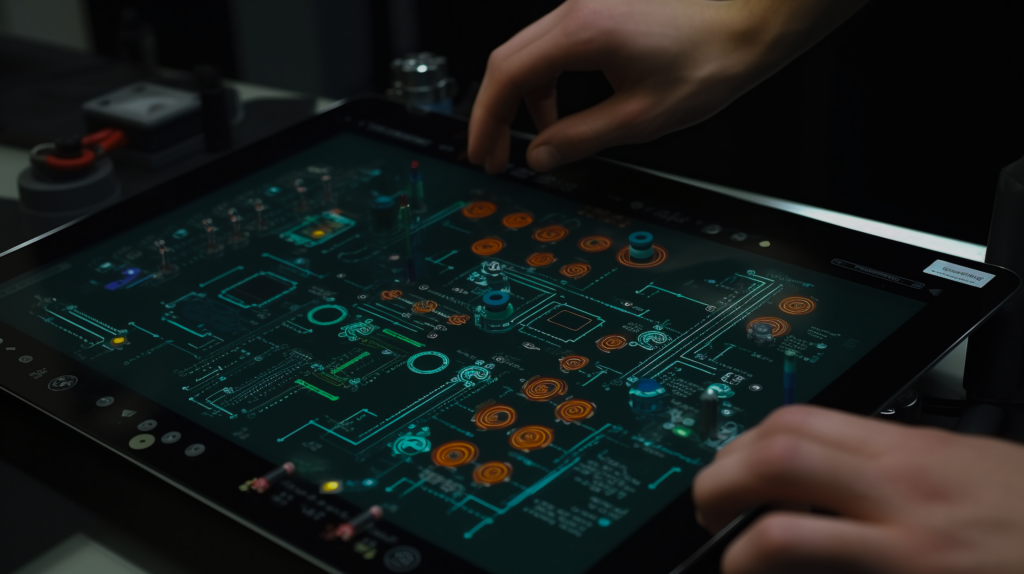 Human Hand Skillfully Soldering Complex Circuit Board Generated By Ai 1
