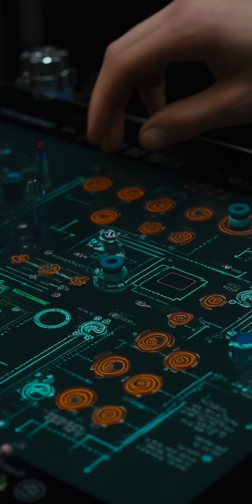 Human Hand Skillfully Soldering Complex Circuit Board Generated By Ai 1